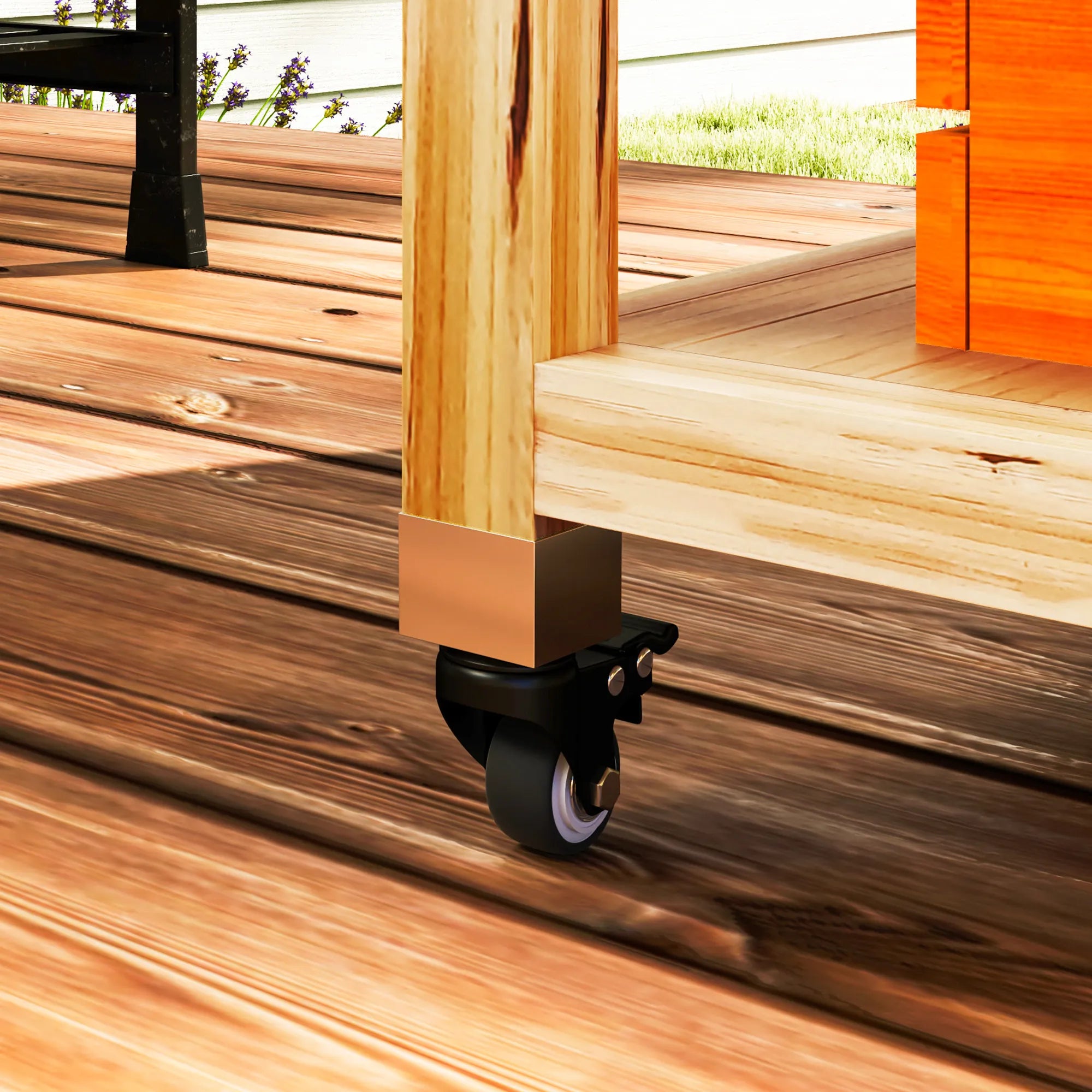 Rolling Rustic Grill Cart