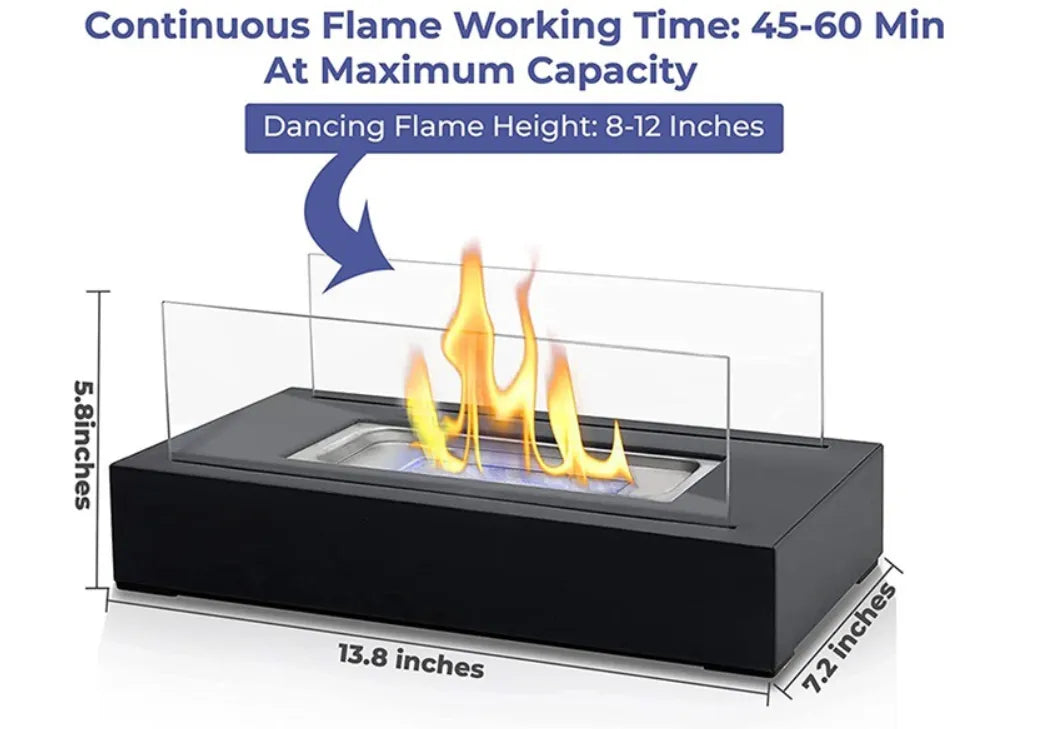 Portable Outdoor Desktop Fireplace Light Flame Heater