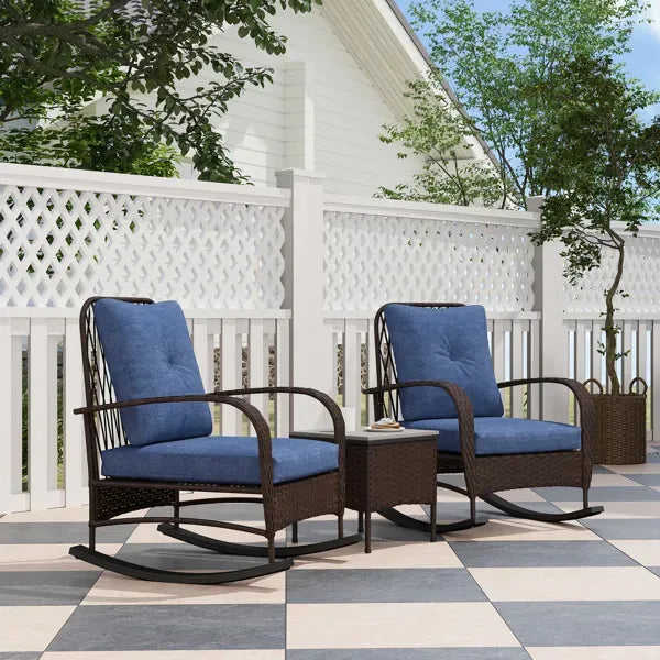 Rattan Chaise Lounge Chair, Wicker Patio Furniture Set